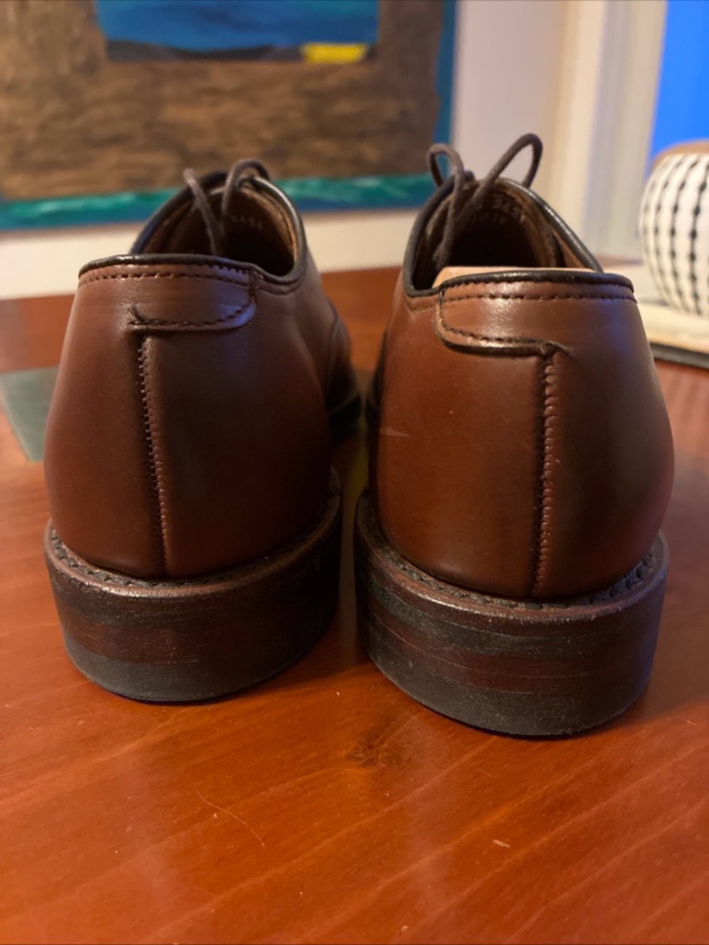 Allen Edmonds Men’s Park Avenue Chili Captoe Oxfords Dainite Soles US7E - Picture 3 of 9